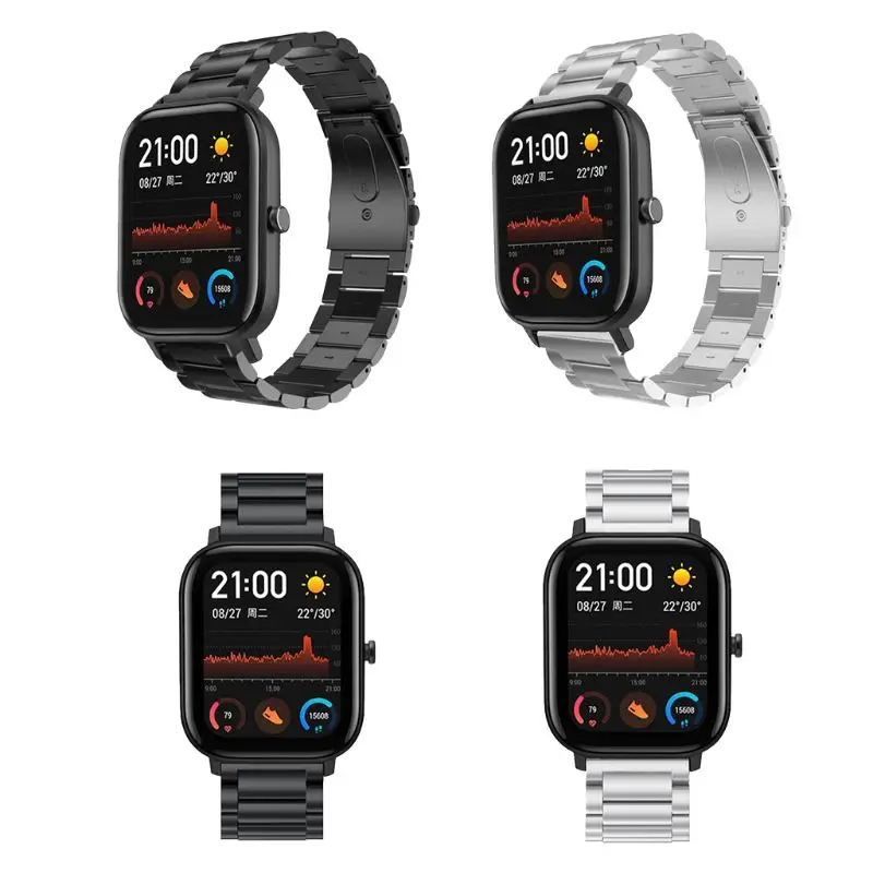 Ремешок из нержавеющей стали для часов Xiaomi Huami Amazfit GTS/GTR 42 мм комплект