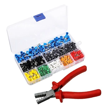 

800Pcs Assortment Ferrule Wire Copper Crimp Connector Wire Terminals Kit Wire Connector Kit Insulated Cord Pin End Terminal