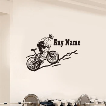 

Cycling custom name sports sticker room removable wall decoration sticker wall decoration children's room gym wall decoration
