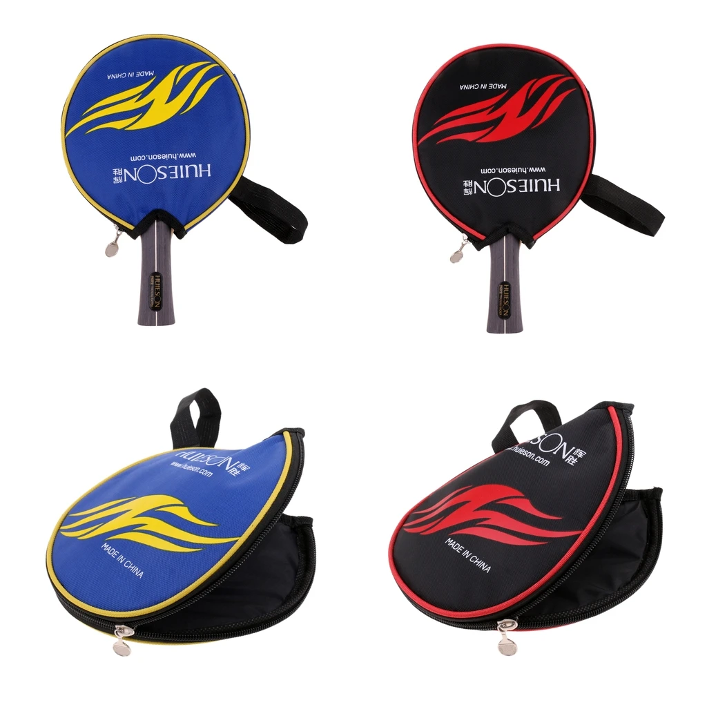 Premium Canvas Table Tennis Racket Pouch Ping Pong Bat Paddle Protection Carry Zip Bag