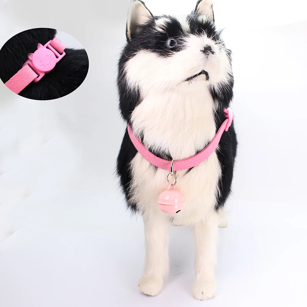 Cute Print Bell Buckle Puppy Dog Pet Collar Adjustable Necklace Soft Gift