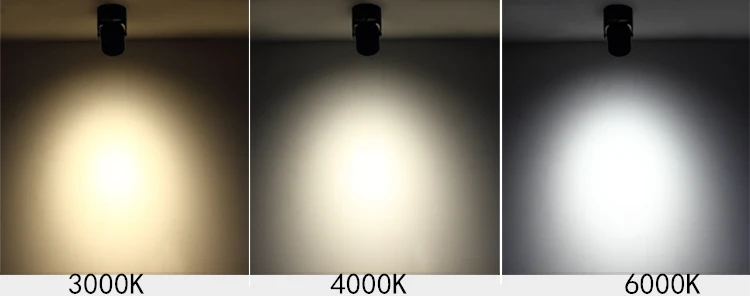 White Black Dimmable Rotating LED Downlights Surface Mounted Adjustment COB AC85-265V 8W 10W 12W 15W LED Ceiling Lamp Spot light