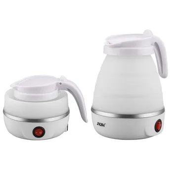 

0.6L Creative Foldable Electric Water Kettle Food Grade Silicone Kettle Portable Collapsable Travel Water Bottle Auto Power Off