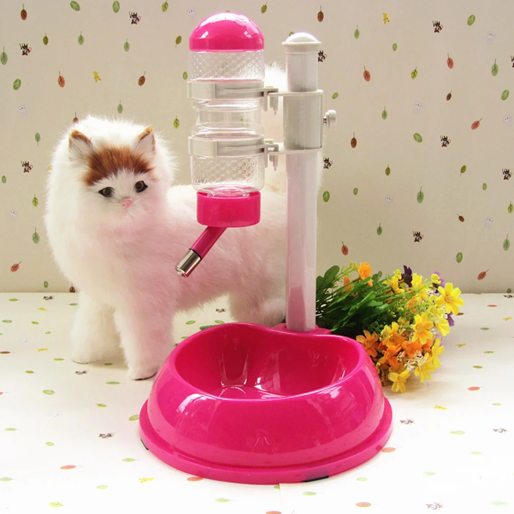 Plastic Dog Food Container Pet Feeder Dispenser Automatisch Water Fountain Drinking Comederos Perros Cat Bowl KK60WS | Дом и сад