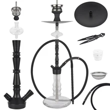 Алюминиевый стеклянный кальян полный набор табака для портативного кальяна шланг 150 см наргиле курительная Водопровод для мужчин подарок