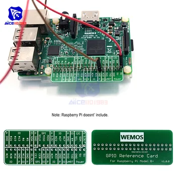 

diymore WeMos GPIO Reference Card Board Module V1.0.0 for Raspberry Pi Model B+/Pi 2/Pi 3