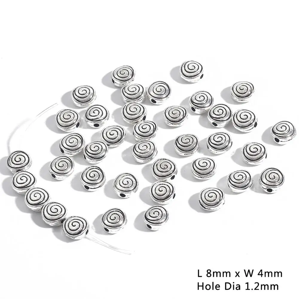 Antique Silver Plated Curved Tube Beads