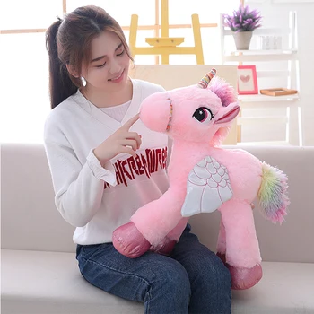 

50/60/90cm Kawaii Unicorn Plush Toys Giant Stuffed Animal Horse Toys for Children Soft Doll Cute Home Decor Lover Birthday Gift