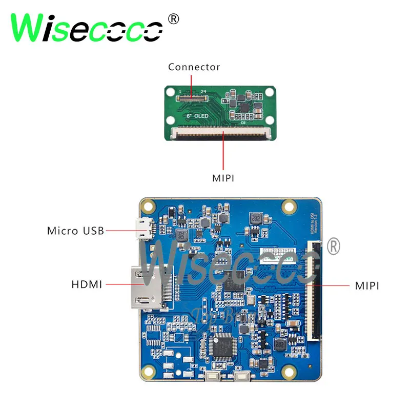 Wiscoco 6 дюймов гибкий экран 2160*1080 amoled lcd высокой яркости с HDMI mipi micro usb драйвер платы