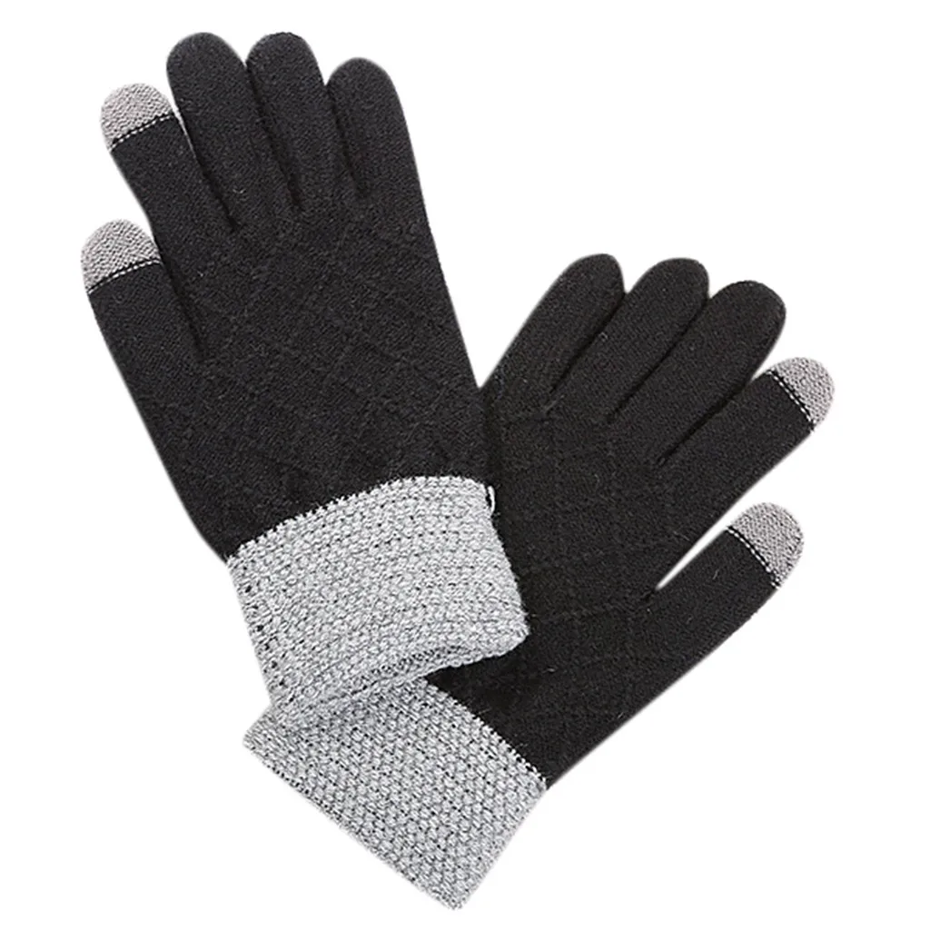 Зимние мужские Перчатки Многофункциональные Лоскутные перчатки для верховой езды зимние перчатки мягкие теплые варежки для мужчин и женщин перчатки
