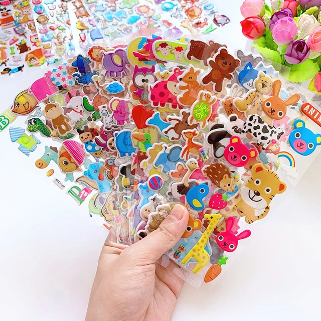 5pcs Kids Stickers Bulk Stickers for Girl Boy Birthday Gift Scrapbooking  Teachers Animals Cartoon - AliExpress