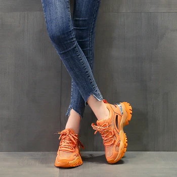 

Natascha Woman Vulcanize Shoes Summer Sneakers Women Fashion Casual Shoes Genuine Leather Platform Chunky Sneakers Ladies