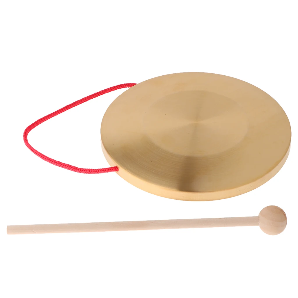 Hand Gong Chapel Copper Cymbals Percussion Opera Gong for Kids Children Toys (18cm)
