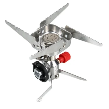 

Portable Camping Stove Integrated Gas Stove Windproof Gas Stove Stainless Steel Outdoor Picnic Burning Stove