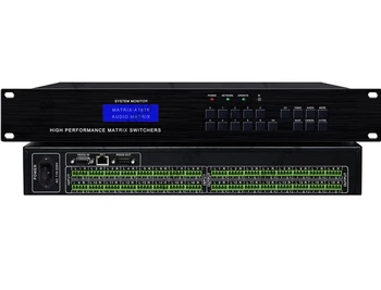

16x16 Audio Matrix Switch Switcher Multimedia Dual Channel Stereo RS232 IR Remote Control
