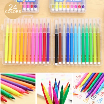 

24 Colors Watercolour Pens Painting Pencils Water Pen Set Painting Watercolour Art Pens School Supplies Accscories