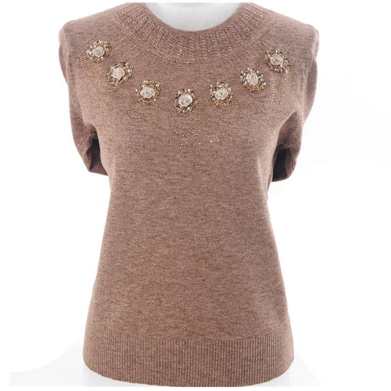 Autumn Winter Women Wool Sweater Plus size 4XL Loose Long-sleeved Warm Knitted Pullover Sweaters Mother Short Casual Jumpers