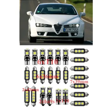 

Car Interior Led Light Kit For Alfa Romeo SPIDER BRERA GIULIETTA GT GTV MITO SPIDER error free canbus t10 31mm 36mm 39mm 42mm