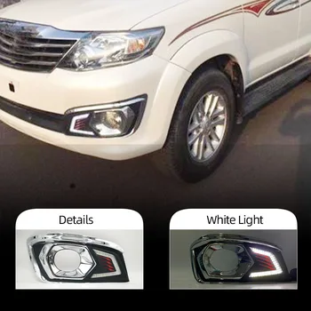 

Car Flashing 2PCS LED DRL For Toyota Fortuner 2012 2013 2014 Car daylight Daytime Running Lights fog lamp with Harness switch