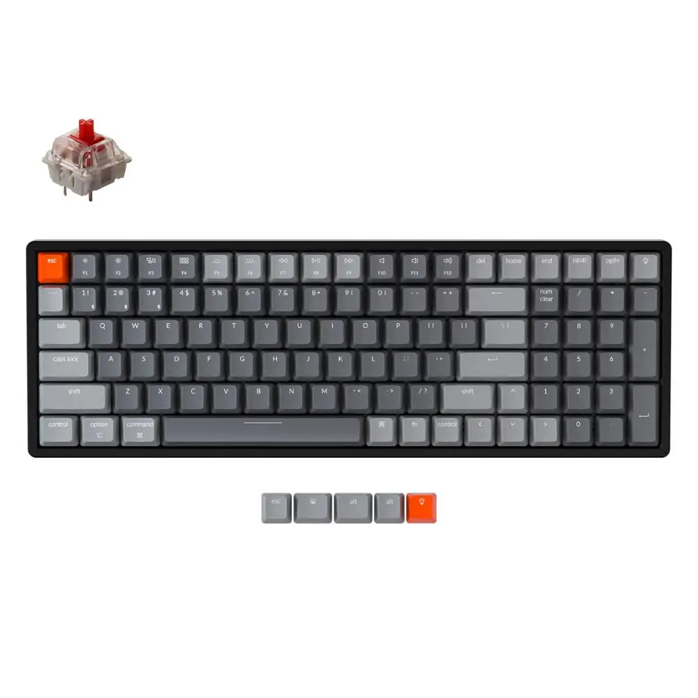 

Keychron K4 C V2 Bluetooth Wireless Mechanical Keyboard w/ RGB Backlight Gateron Switch Aluminum Frame Wired USB Gaming Keyboard