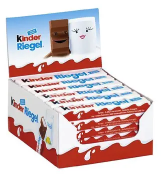 

kinder Riegel - 36 Einzelriegel, einzeln verpackte Schokoriegel, zartschmelzende Vollmilchschokolade mit Milchcremefüllung, ohne