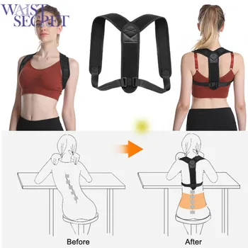 

WAIST SECRET Posture Corrector for Man and Woman Adjustable and Invisible Back Corrector Humpback Correction Upper Back Brace