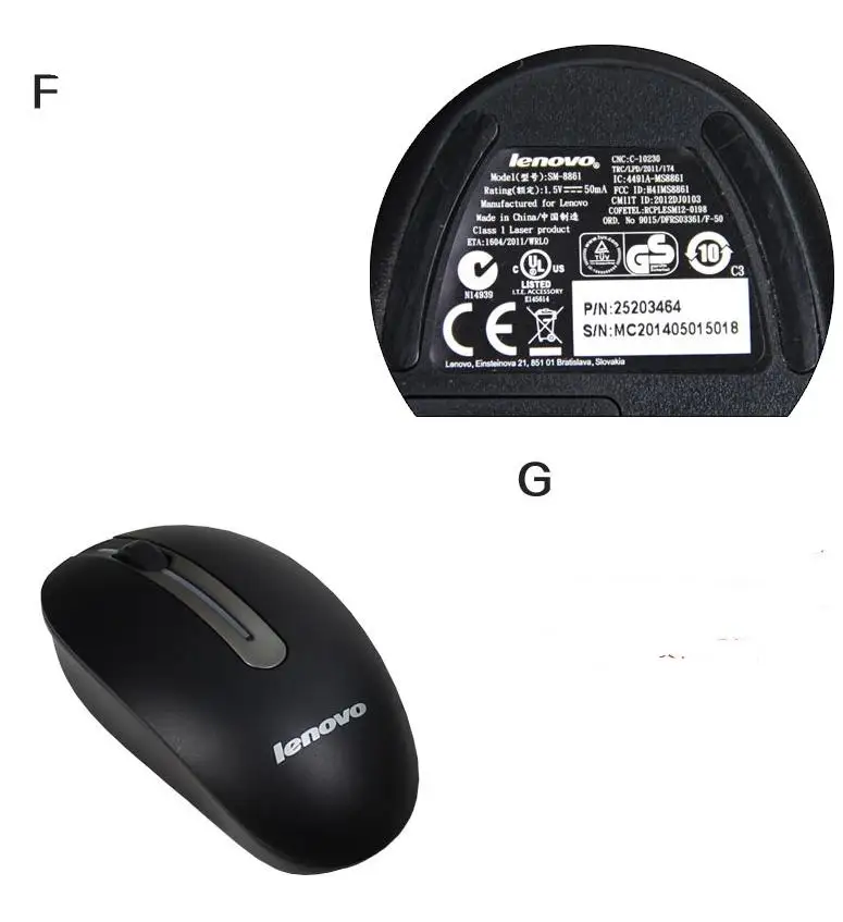 Lenovo SM-8861 Беспроводная лазерная мышь 2,4 ГГц 1000 точек/дюйм легкие мыши для ноутбука Thinkpad черный серебристый белый iMac