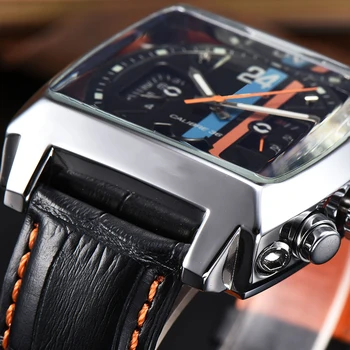 

Top Brand Luxury Watch Men tonneau Automatic Tourbillon Watch Joker Stainless Steel Business Sport Mechanical