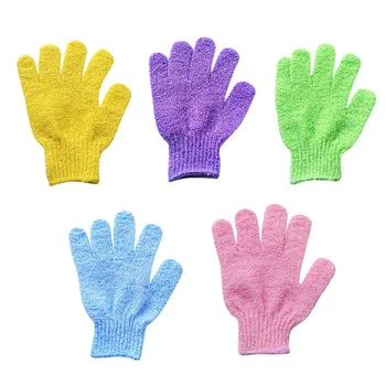 

Five Fingers Soft Shower Towel Scrub Bath Gloves Exfoliating Wash Skin Spa Massage Loofah Body Scrubber Home Supply