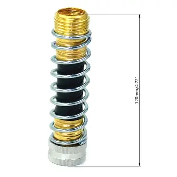 

3/4" Threaded Garden Faucet Hose Coil Spring Protector Brass Faucet Hoses Coupling Adapter Prevent Pipe Bending