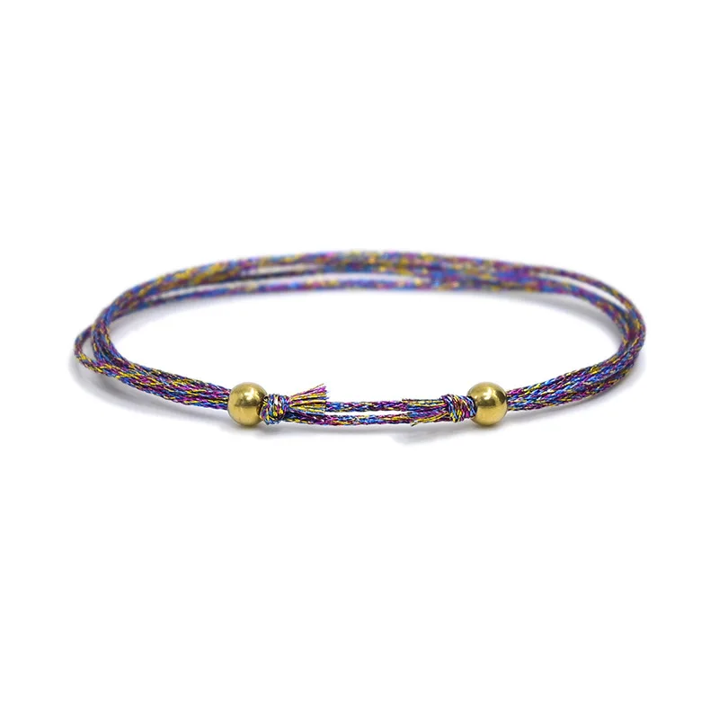 Meetvii Magic Colour Rope Bracelet Women Men Handmade Woven Gold Thread String Copper Bead Bracelet Couple Friendship Jewelry - Image 4