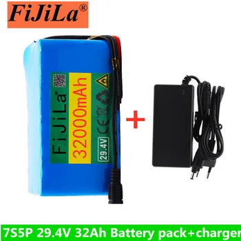 

7S5P 24v 32Ah battery pack 250w 29.4V 32000mAh lithium ion battery for wheelchair electric bicycle + 2A charger