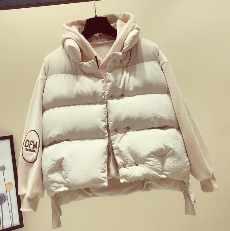 

Down Feather Cotton Vest Female Short Coltsfoot Korean-style 2018 New Style Loose And Plus-sized Versatile Waistcoat down Coat V