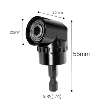 

7Pcs 1/4" 3/8" 1/2" Right Angle Drill Adapter Impact Driver Extension Hex Bit Widely Used In Home DIY, Carpentry, Auto Parts,