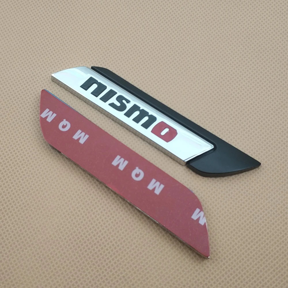 Пара стильная металлическая машина Nismo значок боковая наклейка на крыло 3D спортивная эмблема наклейка для Nissan