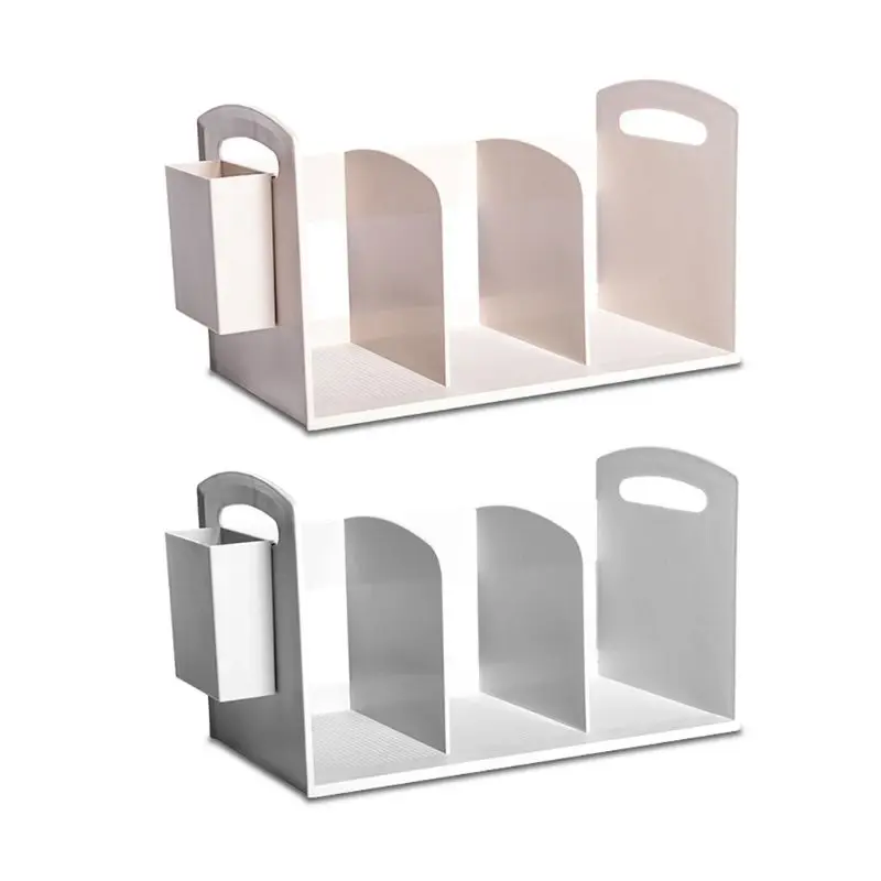 

Desktop Bookends Support Organizer Stand Holder Shelf Bookrack with Pen Holder