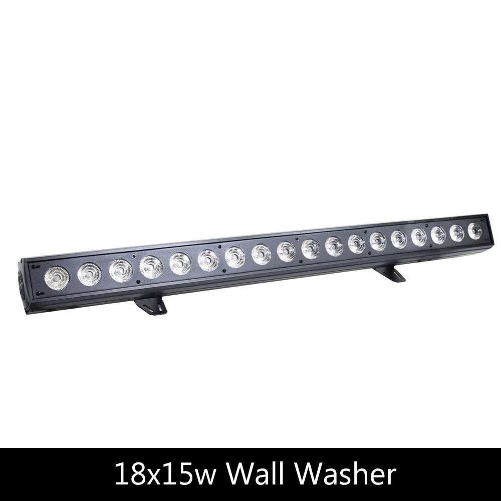 LED Wall washer Профессиональная светодиодная полоса движущийся головной свет 18x15 Вт RGBWA многоцветные светодиодные светильники DMX DJ для рождественской вечеринки - Цвет: LED Wall washer