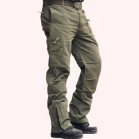 Men's Cargo Pants Outdoors Style Tactical Pants Male Camo Jogger Plus Size Cotton Many Pocket Men Camouflage Black Trousers 1