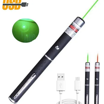 

USB Laser Pointers Great Powerful Built-in battery red green Laser Pointer Green red dot High Power Lazer Beam