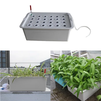 

Garden 24Holes Plant Site Hydroponic System Indoor Garden Cabinet Box Grow Kit Bubble Garden Pots Planter