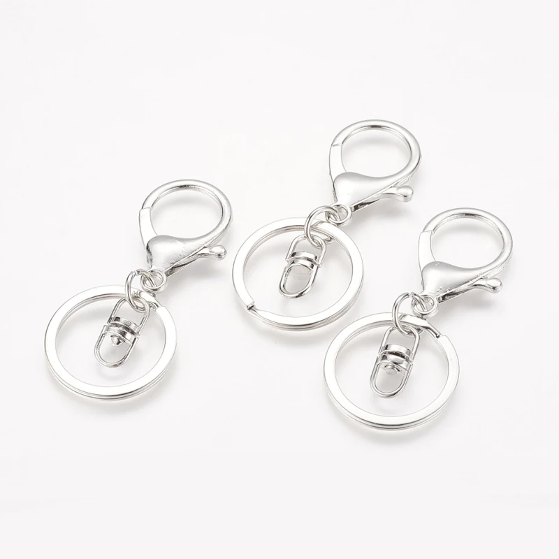 100pcs Metal Swivel Clasp Key Rings Lobster Claw Hook Chains for DIY Jewelry Material Findings Supplies | Украшения и аксессуары