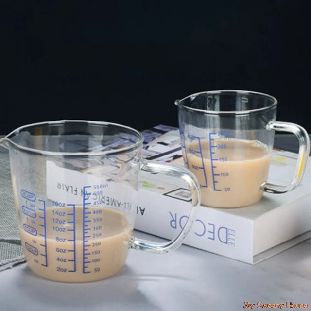 Jarra medidora de 250/500ml, taza segura para microondas, resistente al  calor con mango, jarra de leche, herramientas de medición para barra El  115x11x75 cm Baoblaze Taza de medir
