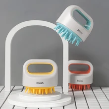 Silicone Head Massage Brush Scalp Massage Brush Comb Hair Washing Comb Shower Bath Brush