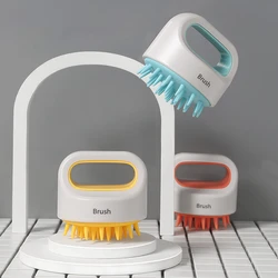 Escova de massagem de cabeça de silicone escova de massagem de couro cabeludo pente de lavagem de cabelo escova de banho de chuveiro