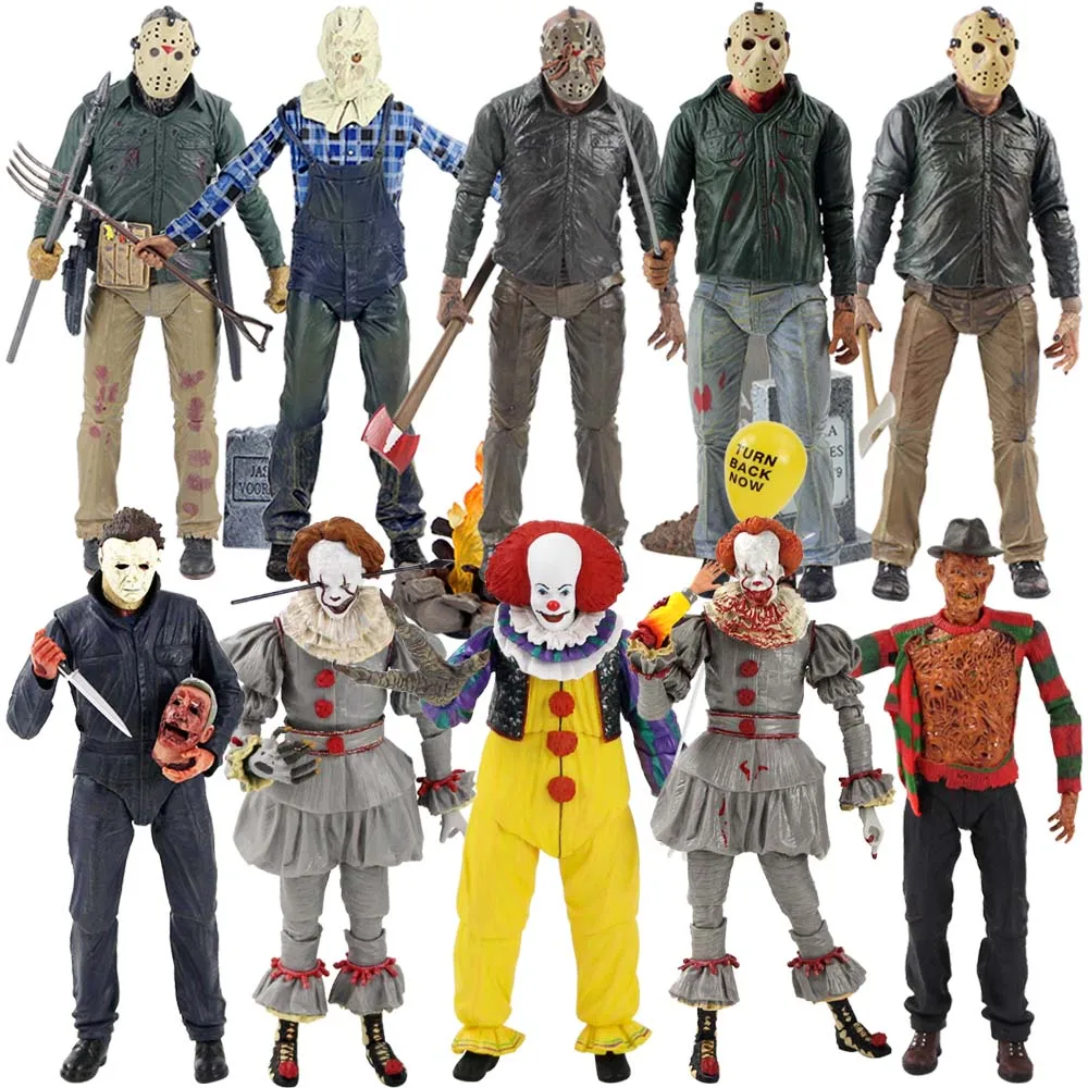 Экшн фигурки из ПВХ 19 см NECA 13 й пятницы Джейсон вурхисс Фредди Крюгер Майкл Майерс
