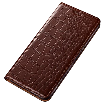 

for Sony Xperia XZ2 Case Flip Genuine Leather Crocodile pattern Soft Silicon Back Cover for Sony XZ2 Coque