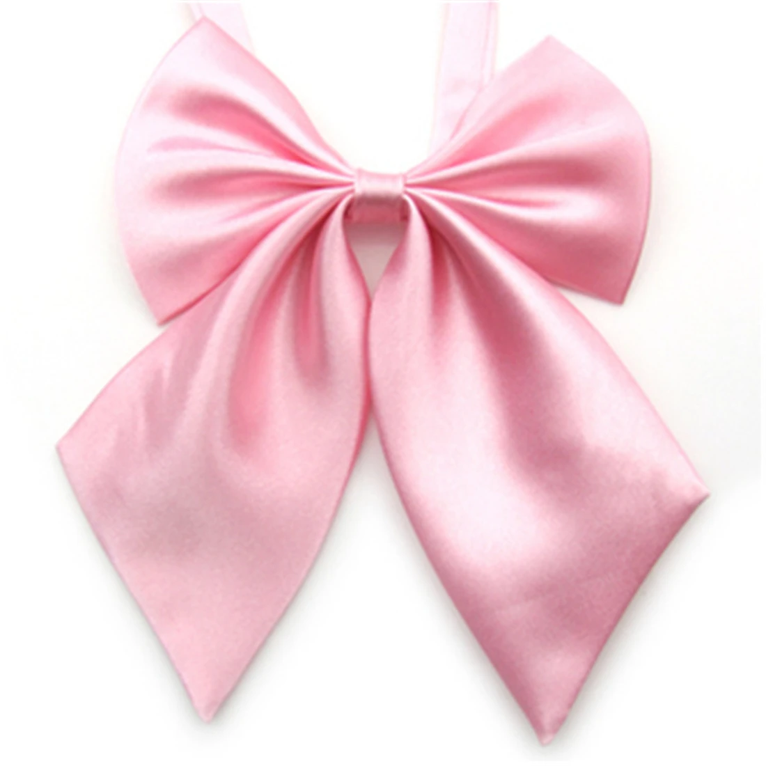 pink 1 шт., Женский галстук, красный, черный, Бабочка, для девушек, однотонный, галстук-бабочка, для девушек, студенток, отель, клерк, официантка, одежда для шеи, шелковые галстуки - Цвет: pink