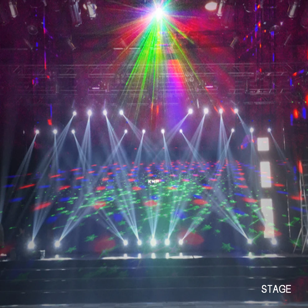 Remote Control Mini Laser Light Gobo Projector Red Green Lazer DJ RGB LED Magic Disco Ball 60 In 1 Pattern Effect for Club Party