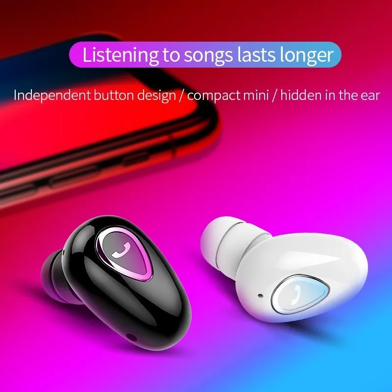 Миниатюрная гарнитура Bluetooth наушники IPX5 водонепроницаемые Беспроводные
