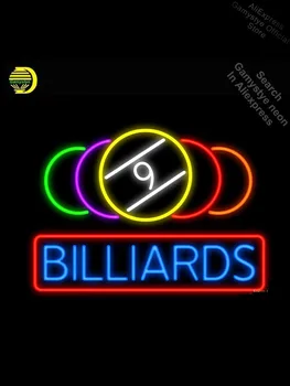

9 Ball Billiards Real Neon Glass Neon Sign Neon Bulbs Store Display Glass anuncio luminoso Neon Lights Neon Signs lampara neon